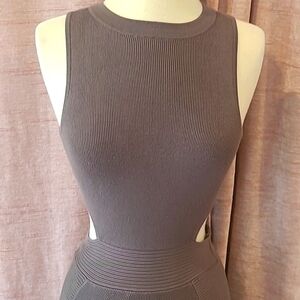 Guess bodycon dress with side cutouts midi szXS green/grey like new